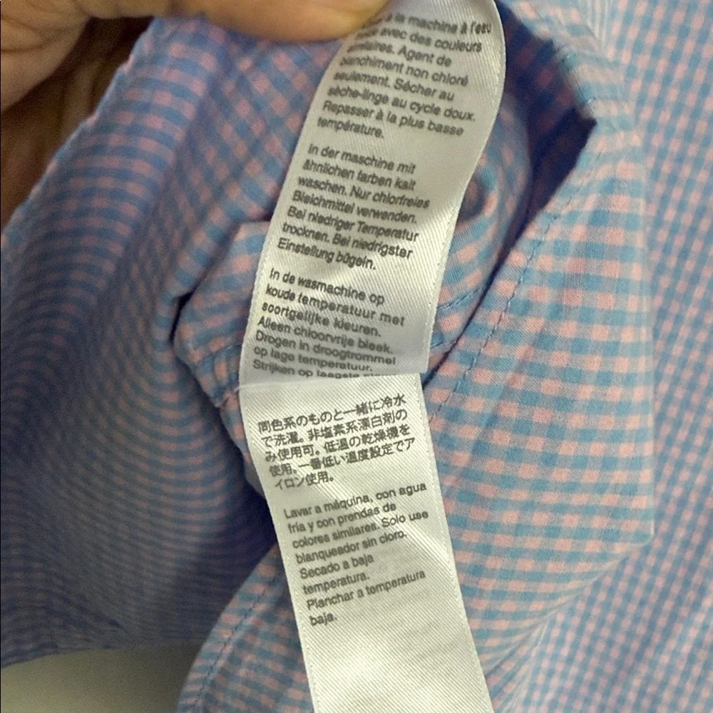 J. Crew Lavender Checkered Button Down Shirt